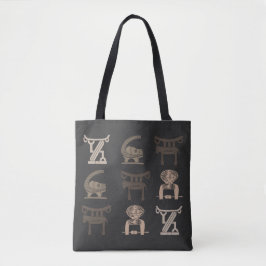 Bolsa Tote Arte tribal abstrato africana