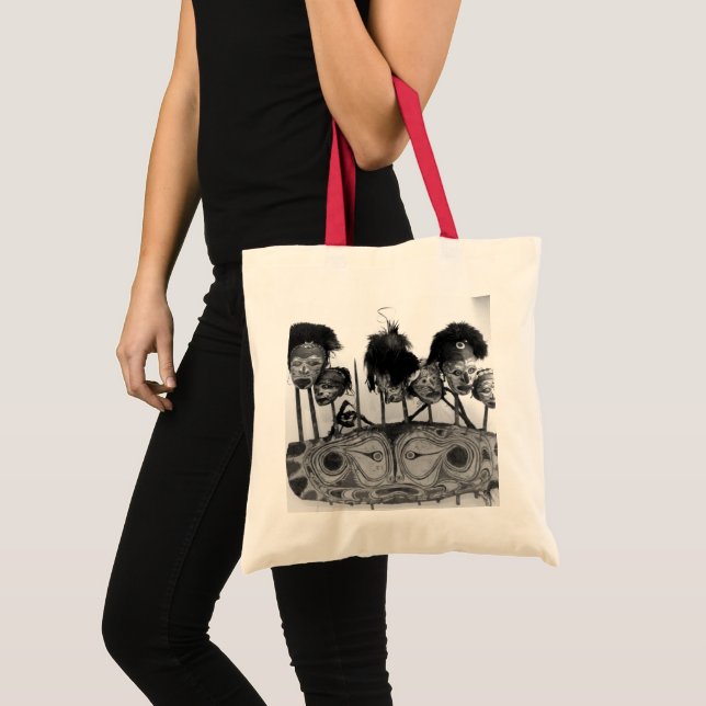Bolsa Tote Arte tribal B+W (Frente (produto))