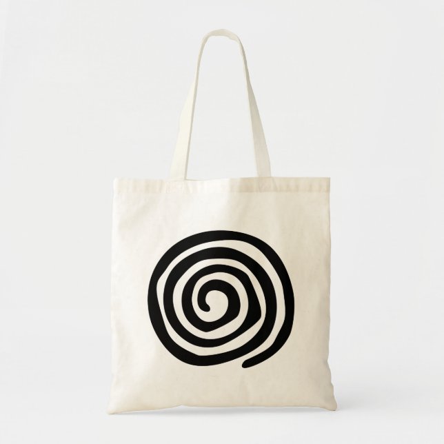 Bolsa Tote Arte tribal espiral em espiral tribal (Frente)