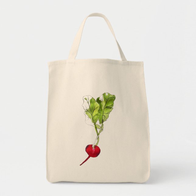 Bolsa Tote Arte vegetal da ilustração do watercolour do (Frente)