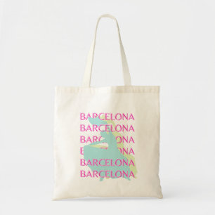Bolsa Tote Arte Viagem de Barcelona, Arte Viagem Espanha, Ros