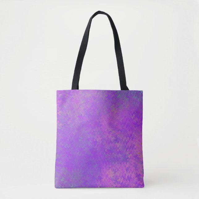 Bolsa Tote Arte Violeta Moderna Brilhante Marmoreada (Frente)