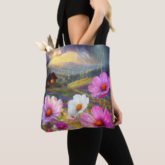 Bolsa Tote Artefato: Saco de Tota de Canvas Floral