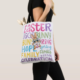 Bolsa Tote Artesanato de sacola de Páscoa, ideias de sacola d