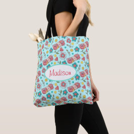 Bolsa Tote Artesanato Design de Fios Personalizado, Grátis