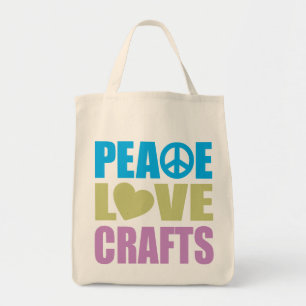 Bolsa Tote Artesanatos do amor da paz