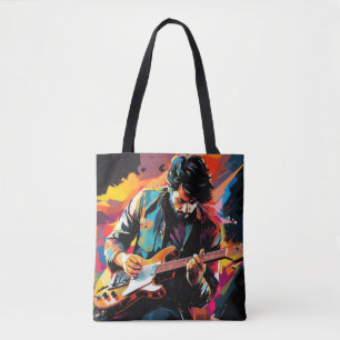 Bolsa Tote Artista de guitarra - Pintura de Abstrato