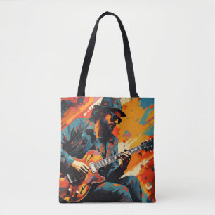Bolsa Tote Artista de guitarra - Pintura de Abstrato