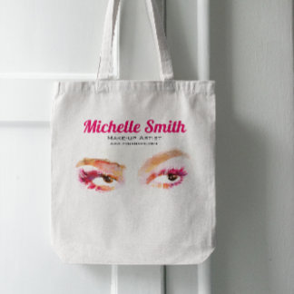 Bolsa Tote Artista de maquiagem de castanho-rosado-rosado