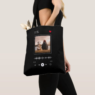 Bolsa Tote Artista e Música Personalizada Foto