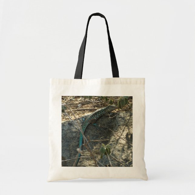 Bolsa Tote Aruban Whiptail Lizard Fotografia Animal Tropical (Frente)