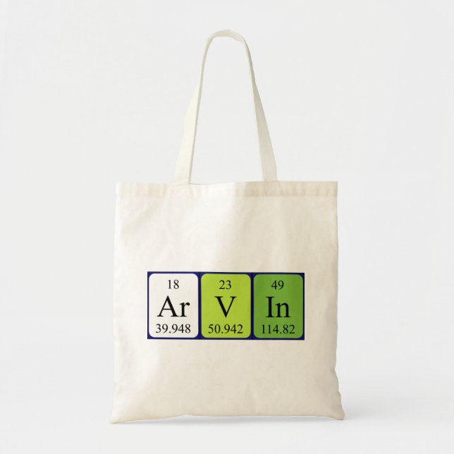 Bolsa Tote Arvin periodicamente mesa name tote bag (Frente)