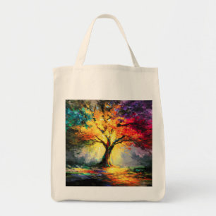 Bolsa Tote Árvore abstrato espiritual da Vida