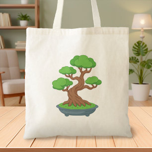 Bolsa Tote Árvore Bonsai Japonesa Tortuosa