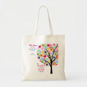 Bolsa Tote Árvore colorida brilhante planta a citação do p