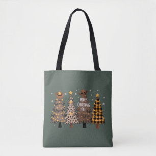 Bolsa Tote Árvore Country Natal Ocidental Cowboy Cowgirl 