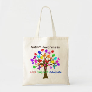 Bolsa Tote Árvore da consciência do autismo