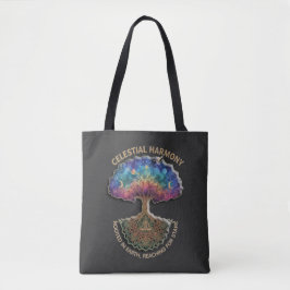 Bolsa Tote Árvore da Harmonia Celestial - Mandala de Meditaçã