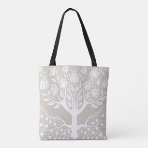 Bolsa Tote Árvore da Magnolia Ornamental por Aubrey Beardsley