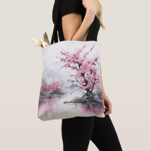 Bolsa Tote Árvore de Bloqueio de Pink