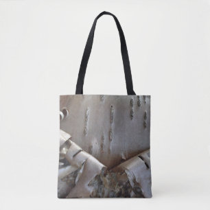 Bolsa Tote Árvore de Casca de Bétula Encaracolada Rústica