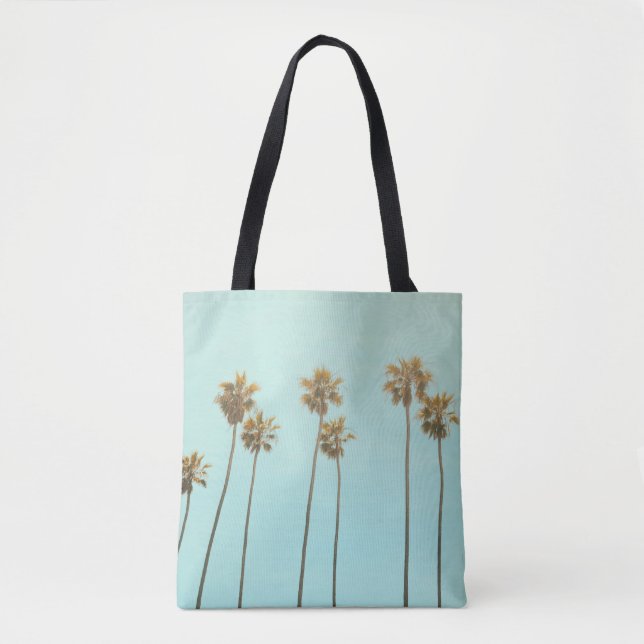 Bolsa Tote Árvore de coco de fotografia de baixo ângulo (Frente)
