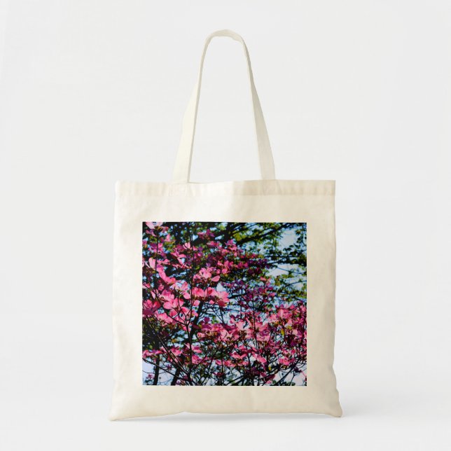 Bolsa Tote Árvore de Dogwood florada rosa (Frente)