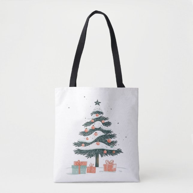 Bolsa Tote Árvore de Natal  (Frente)