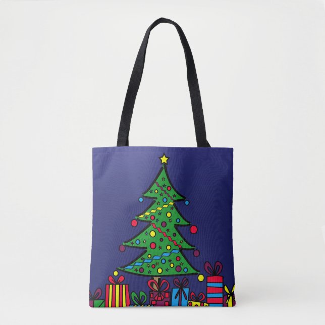 Bolsa Tote árvore de Natal (Frente)