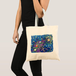 Bolsa Tote Árvore de Natal Cósmica