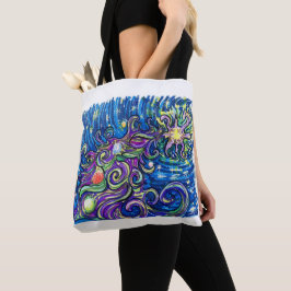 Bolsa Tote Árvore de Natal Cósmica