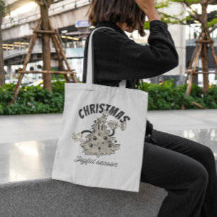 Bolsa Tote Árvore de Natal da Retro Cartoon