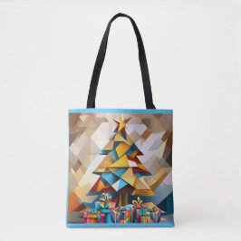 Bolsa Tote Árvore de Natal de abstrato Holiday