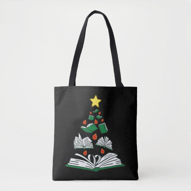 Bolsa Tote Árvore de Natal de Bookie III (Frente)
