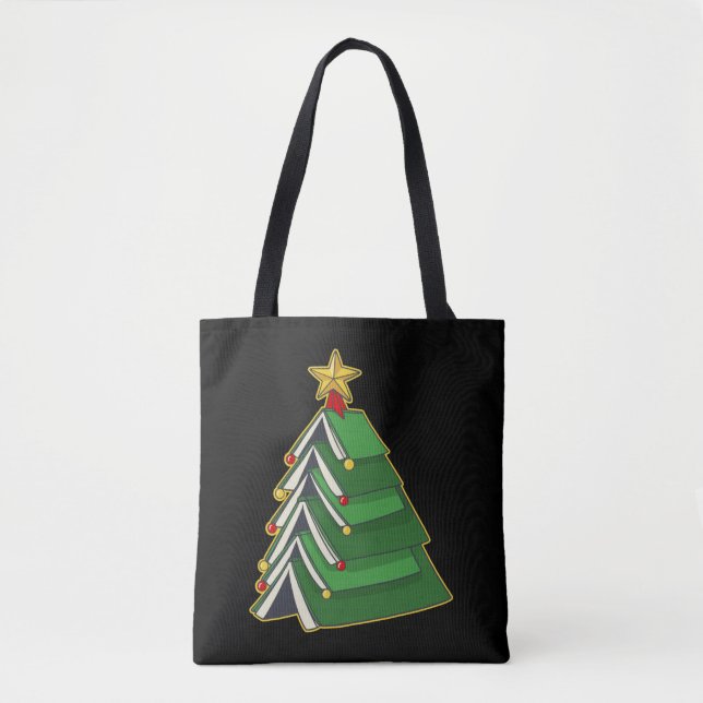 Bolsa Tote Árvore de Natal de Bookie IV (Frente)