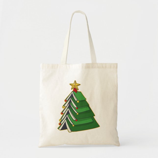 Bolsa Tote Árvore de Natal de Bookie IV (Frente)