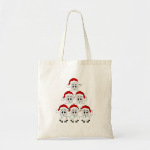 Bolsa Tote Árvore de Natal de Ovelha Bonita