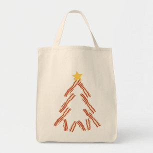 Bolsa Tote Árvore de Natal do bacon