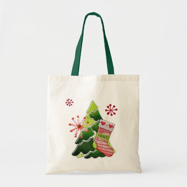 Bolsa Tote Árvore de Natal e Whimsey (Frente)