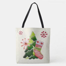 Bolsa Tote Árvore de Natal e Whimsey