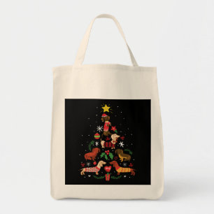 Bolsa Tote Árvore de Natal Engraçado Dachshund