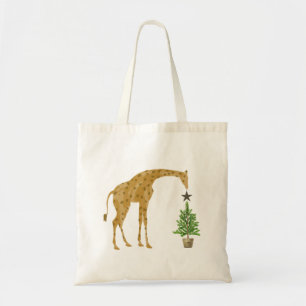 Bolsa Tote Árvore de Natal Giraffe