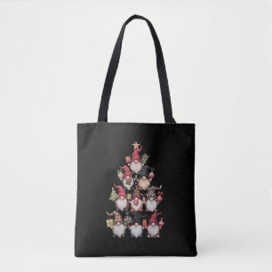 Bolsa Tote Árvore de Natal Gnomos Natal Divertido Férias