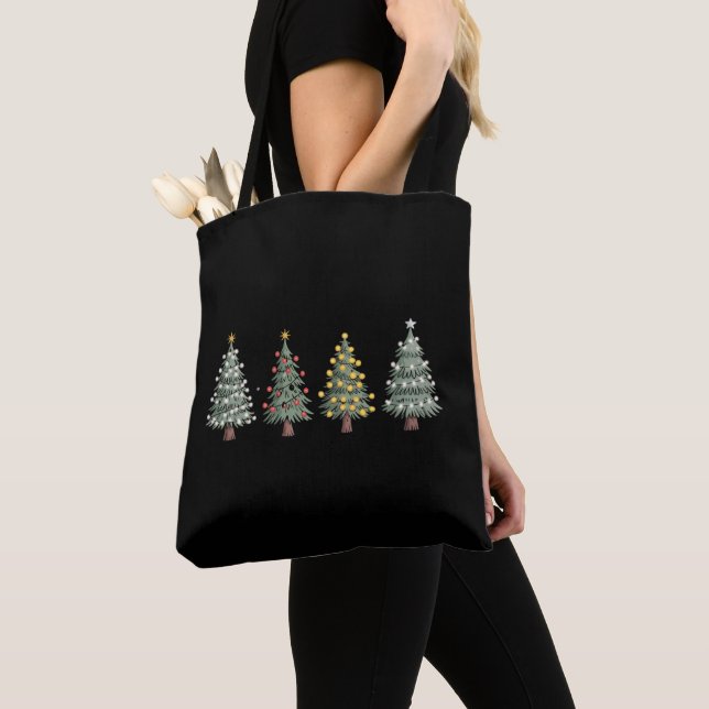 Bolsa Tote Árvore de Natal Presente de Férias Inverno  (Close Up)