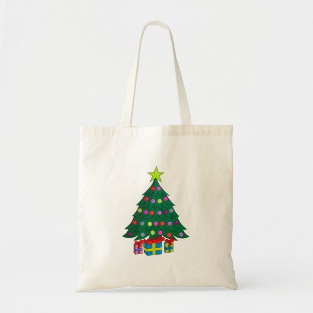 Bolsa Tote Árvore de Natal Sensível (Frente)