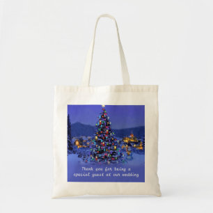 Bolsa Tote Árvore de Natal vintage favor de casamento de feri