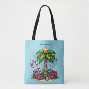 Bolsa Tote Árvore de Palma de Natal tropical