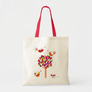 Bolsa Tote Árvore do botão laranja