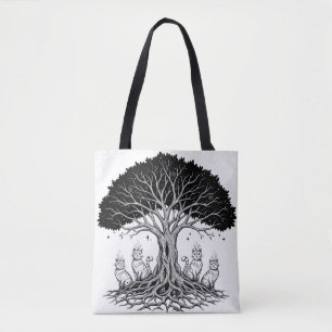 Bolsa Tote árvore mística da vida