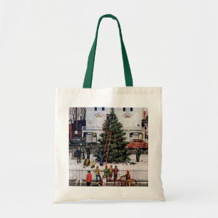 Bolsa Tote Árvore na praça da cidade